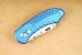 Herbertz Cuttermesser mit handels�bliche Cutterklinge und blauen Aluminiumgriffschalen