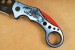 Herbertz Karambit Einhandmesser Stahl AISI 420 beschichtet Flipper Liner Lock 3-farbiger Griff Fingerloch