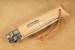 Opinel Taschenmesser Classic No. 8 in rostfrei mit Virobloc und Lederschnur