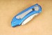 Herbertz Cuttermesser mit handels�bliche Cutterklinge und blauen Aluminiumgriffschalen